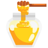 Honey jar with dipper